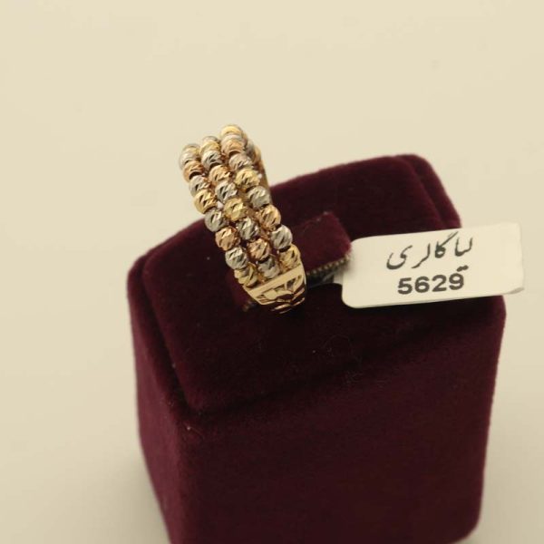 انگشتر البرنادو سه رج کد 5629 - تصویر 3