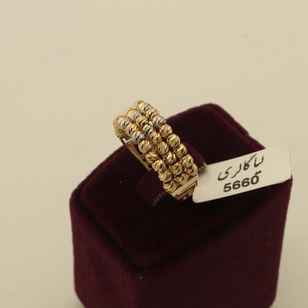 انگشتر البرنادو سه رج کد 5660 - تصویر 2