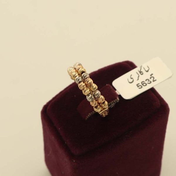 انگشتر البرنادو دو رج کد 5632 - تصویر 2
