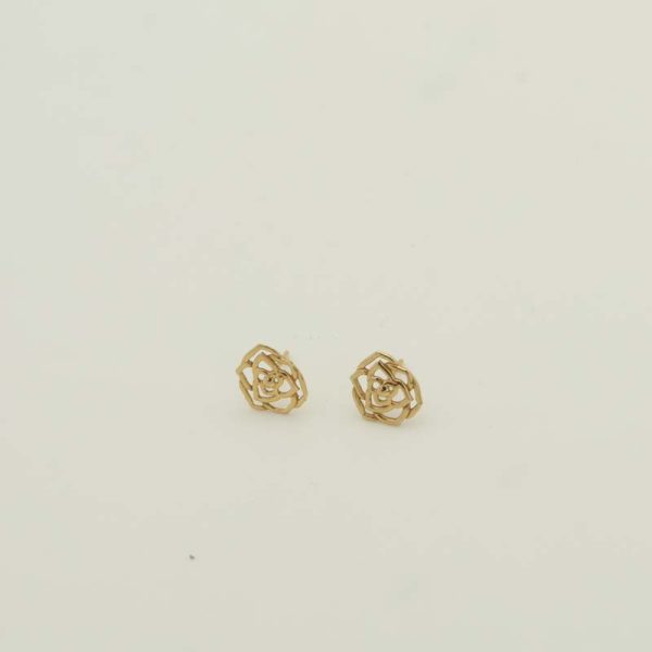 گوشواره میخی گل رز کد 6170