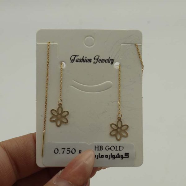 گوشواره بخیه ای گل کد 6234