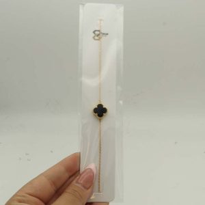 دستبند ونکلیف مشکی تکی کد 6528