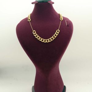 گردنبند زنجیر و کارتیه کد 6644