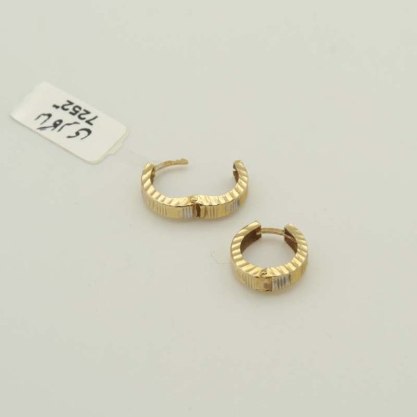 گوشواره حلقه ای تراش کد 7252 - Image 3
