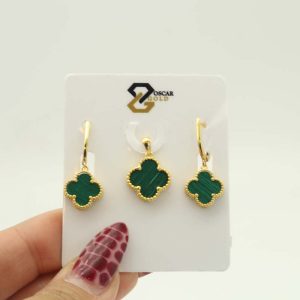 نیم ست ونکلیف سبز کد 7273