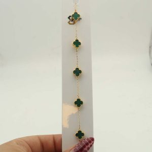 دستبند ونکلیف سبز دورو کد 7297